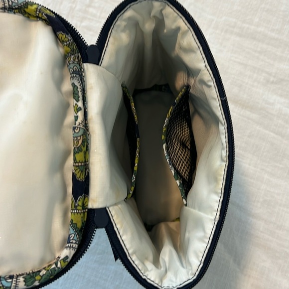 Vera Bradley Cool Keeper Cambridge Insulated Padded Cooler Navy Blue Green - Picture 12 of 14